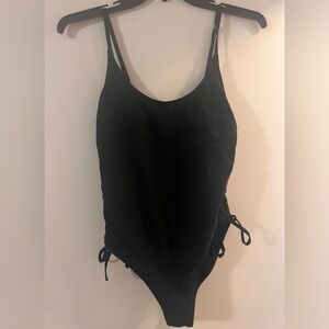 Black Bathing Suit with Side Ties